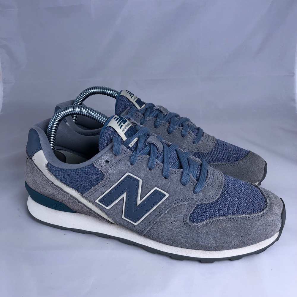 New Balance 696 Light Blue Suede Running Shoe